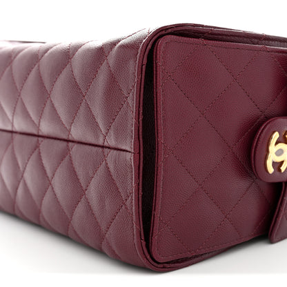 Chanel Caviar Quilted Small Chanel 25 Handbag Burgundy 10 of 11