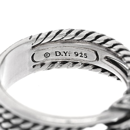 David Yurman Sterling Silver Diamond X Crossover Ring 49 4.75 4 of 4