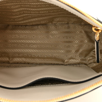 Prada City Calfskin Small Triangle Shoulder Bag White 5 of 10