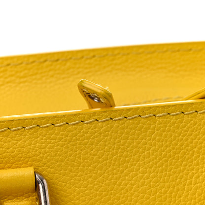 Alexander McQueen Pebbled Calfskin Mini Skull Padlock Zip Around Tote Yellow 12 of 12
