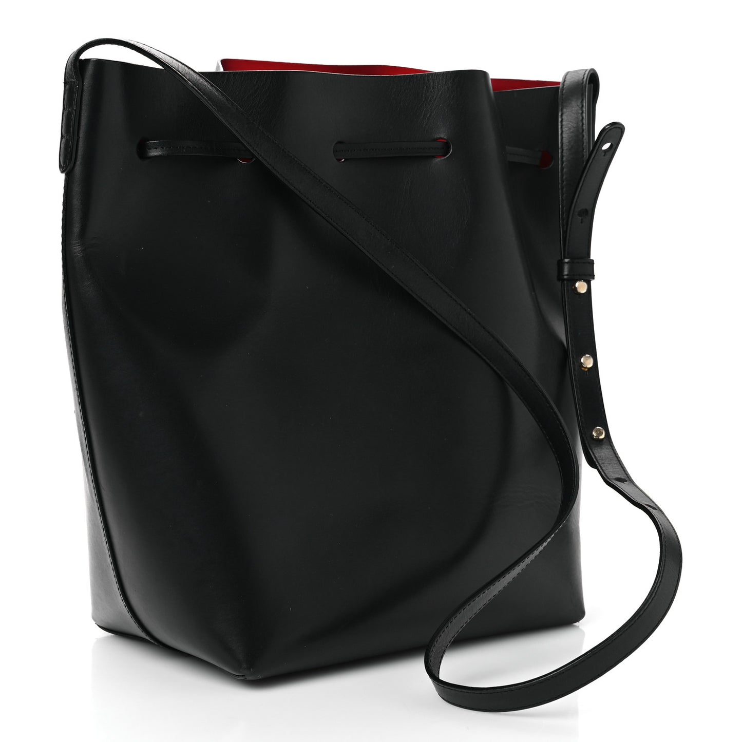 Calfskin Bucket Bag Black Flamma