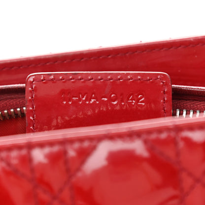 Christian Dior Patent Cannage Medium Lady Dior Red 7 of 15