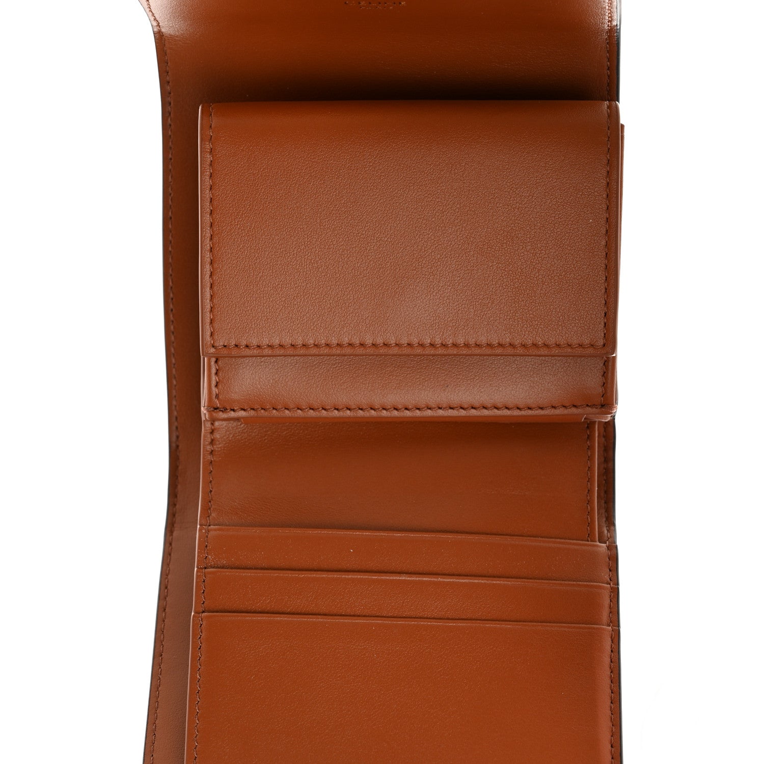 Celine Triomphe Canvas Small Triomphe Wallet Tan 5 of 9