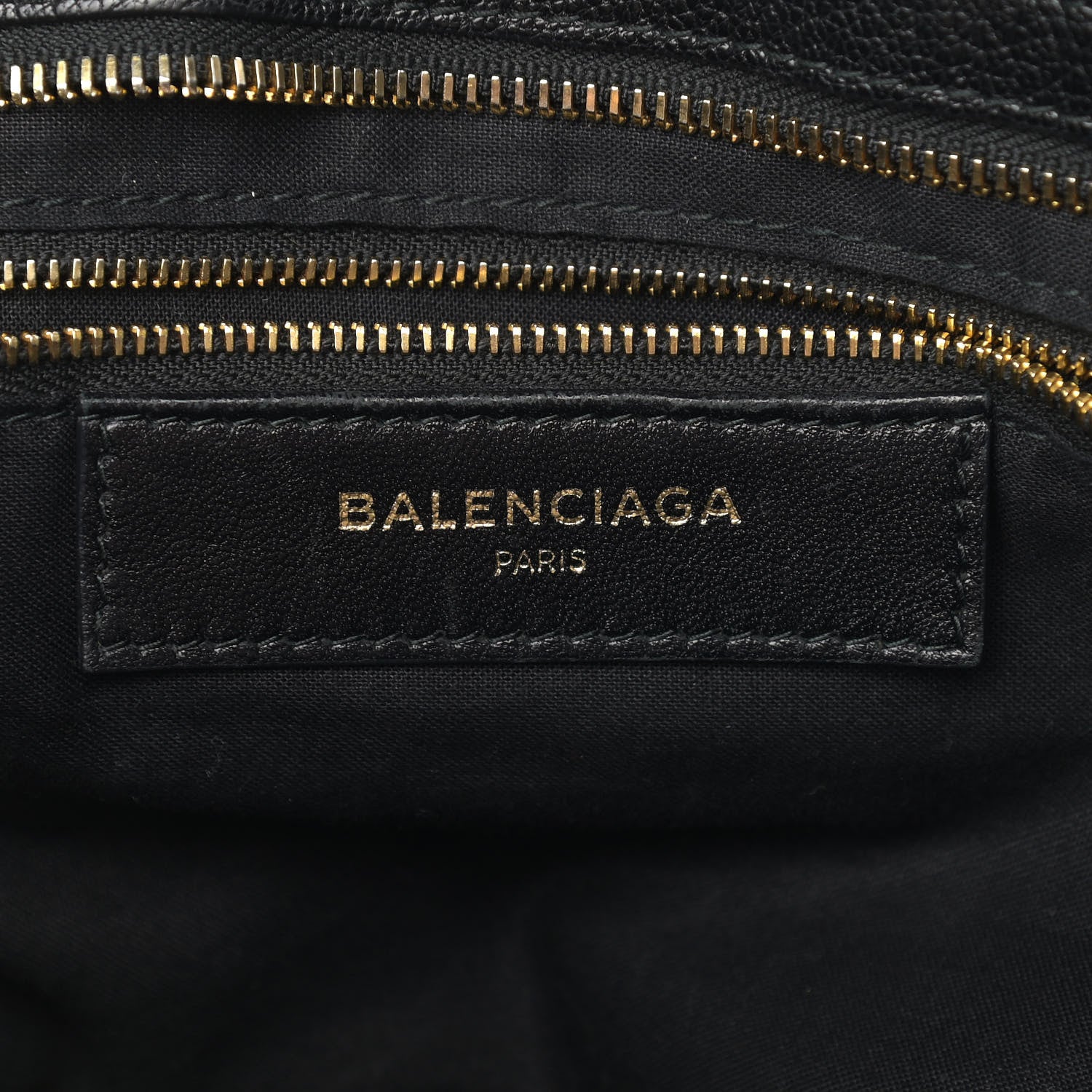 Balenciaga Chevre Gold Metallic Edge Hardware City Black 6 of 11