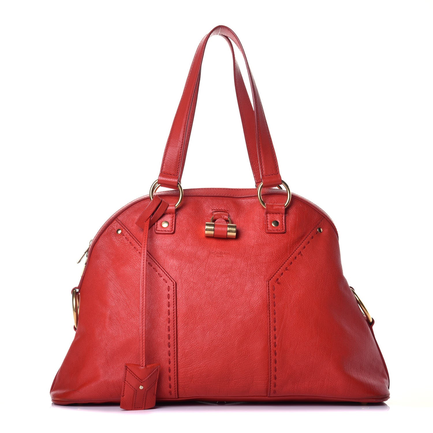 Saint Laurent Calfskin Large Muse Red 1 of 9