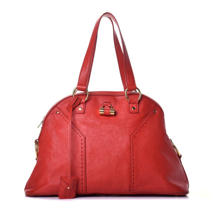 Saint Laurent Calfskin Large Muse Red 1 of 9