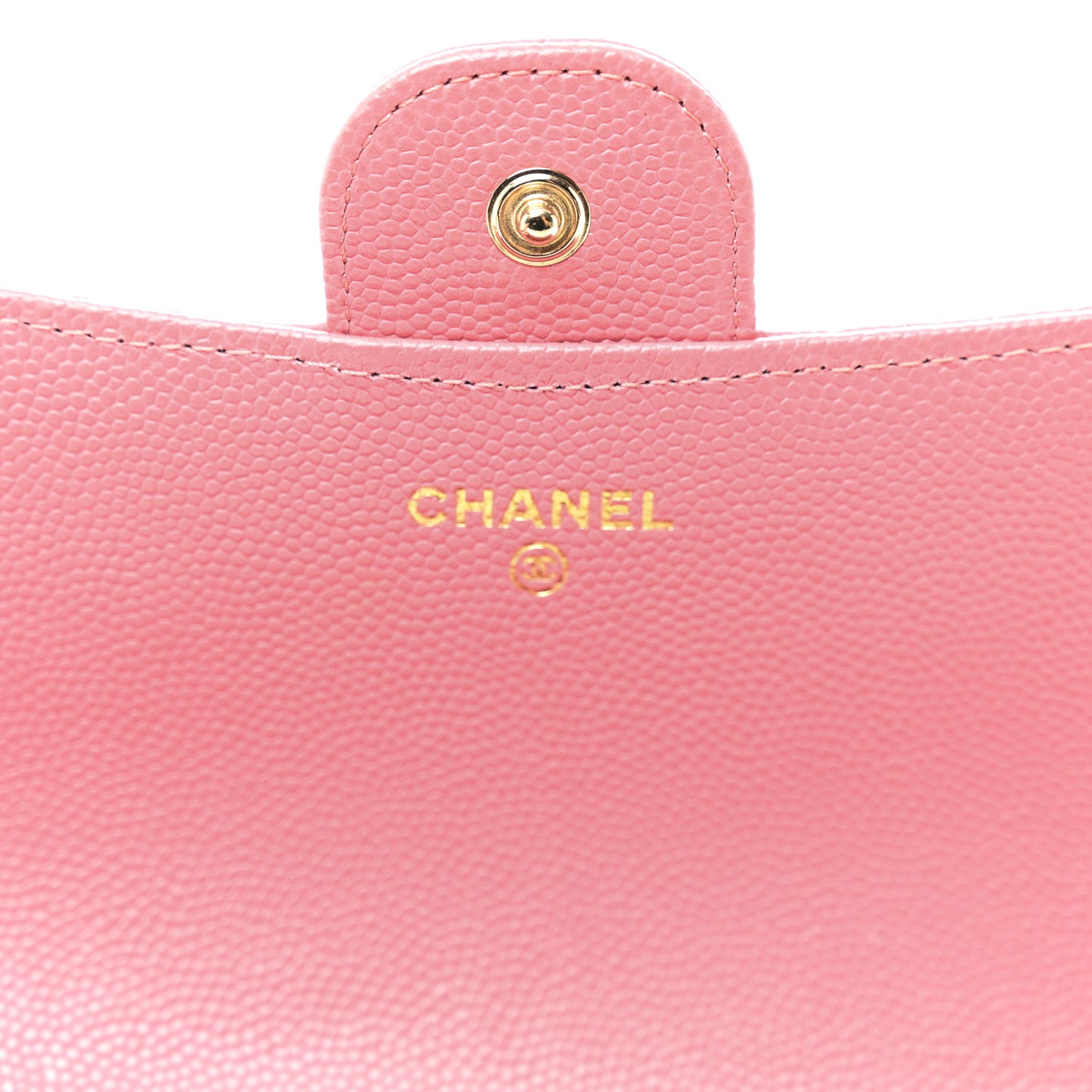 Caviar Quilted Large Gusset Flap Wallet Pink