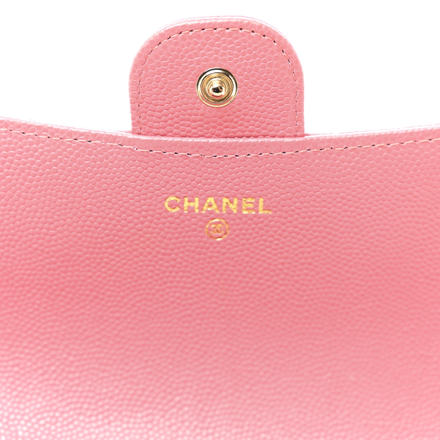 Chanel Caviar Quilted Large Gusset Flap Wallet Pink 5 of 8
