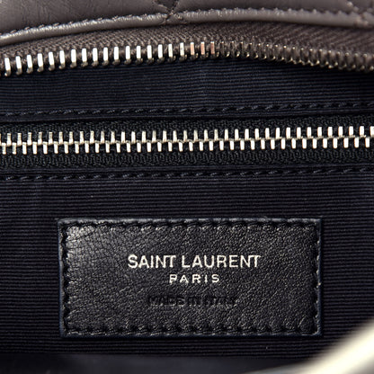 Saint Laurent Calfskin Y Quilted Monogram Small Loulou Bowling Bag Earth 6 of 10