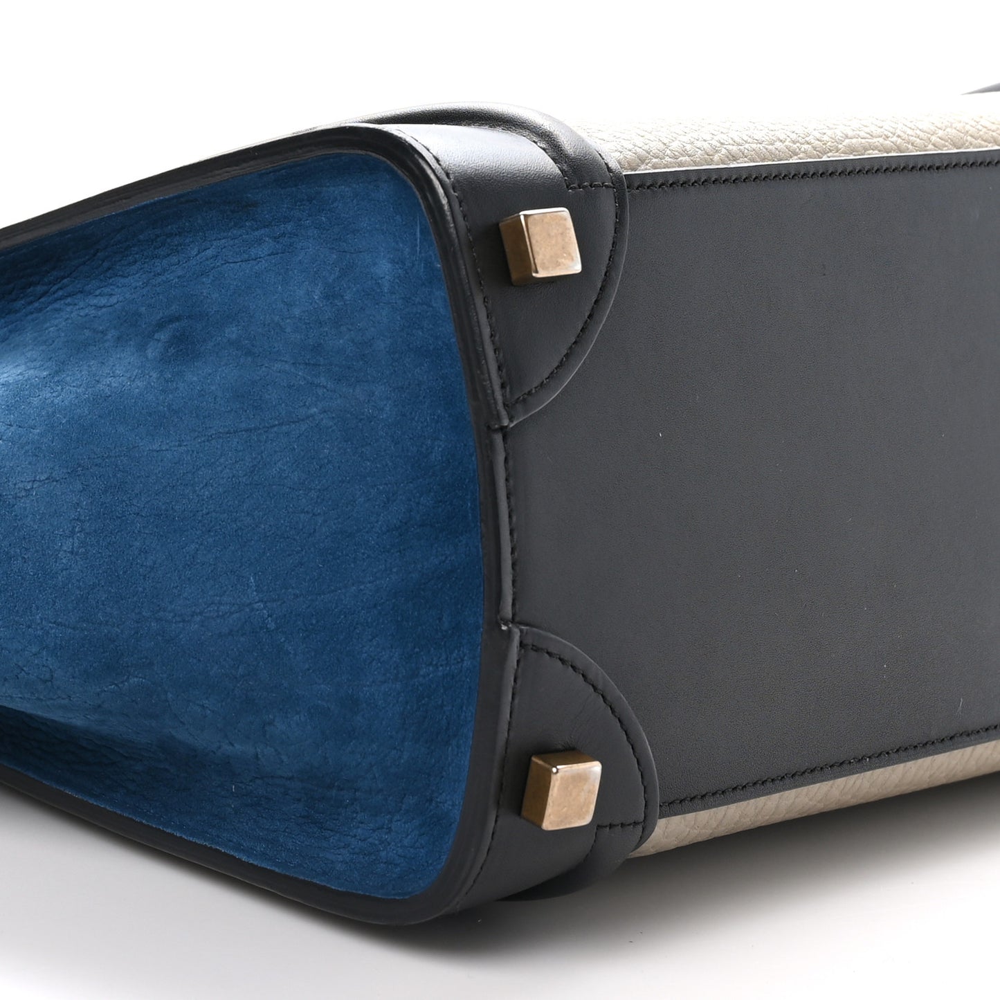 Bullhide Calfskin Nubuck Micro Tri-Color Luggage Light Taupe