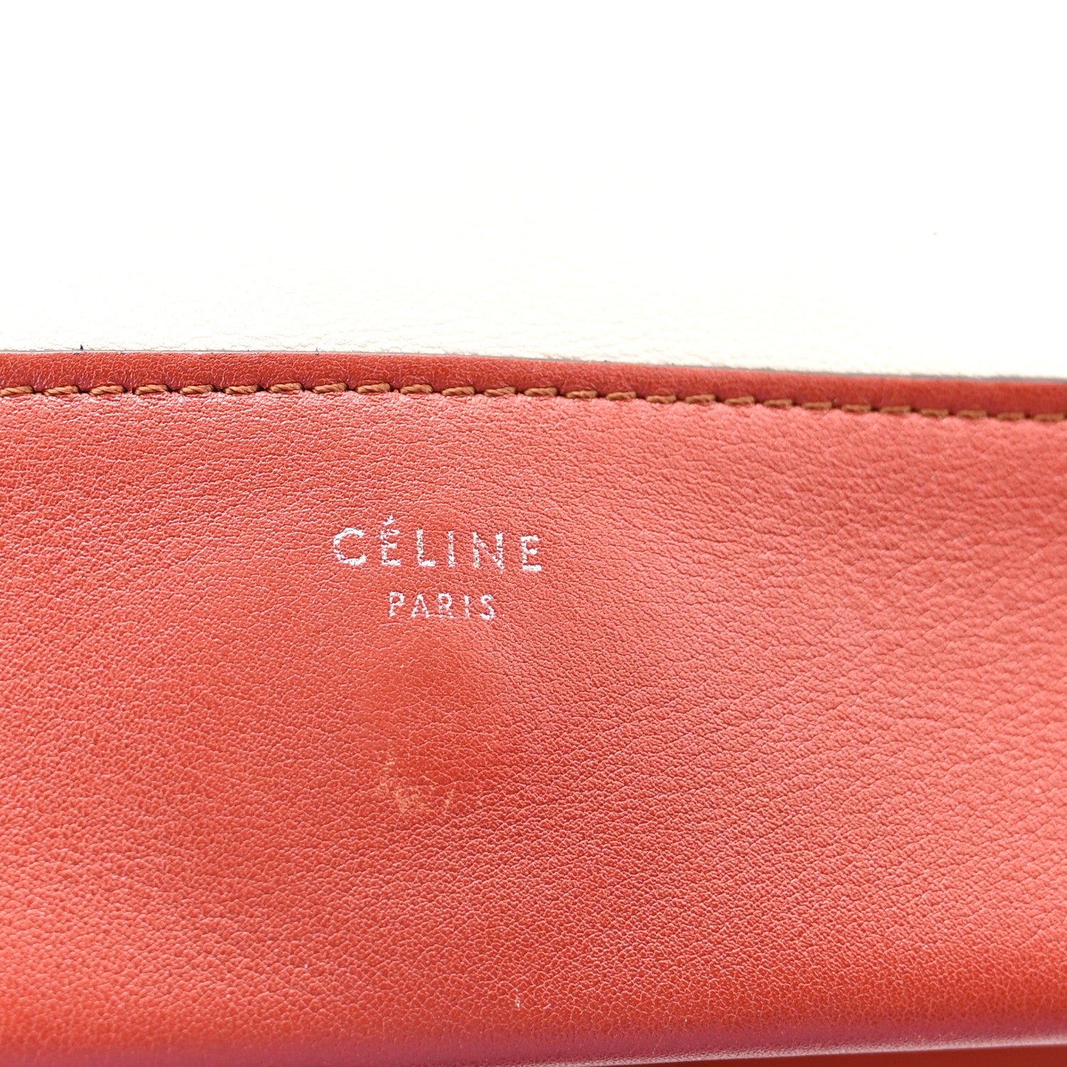 Celine Shiny Smooth Calfskin Medium Frame Shoulder Bag Maple White 6 of 10