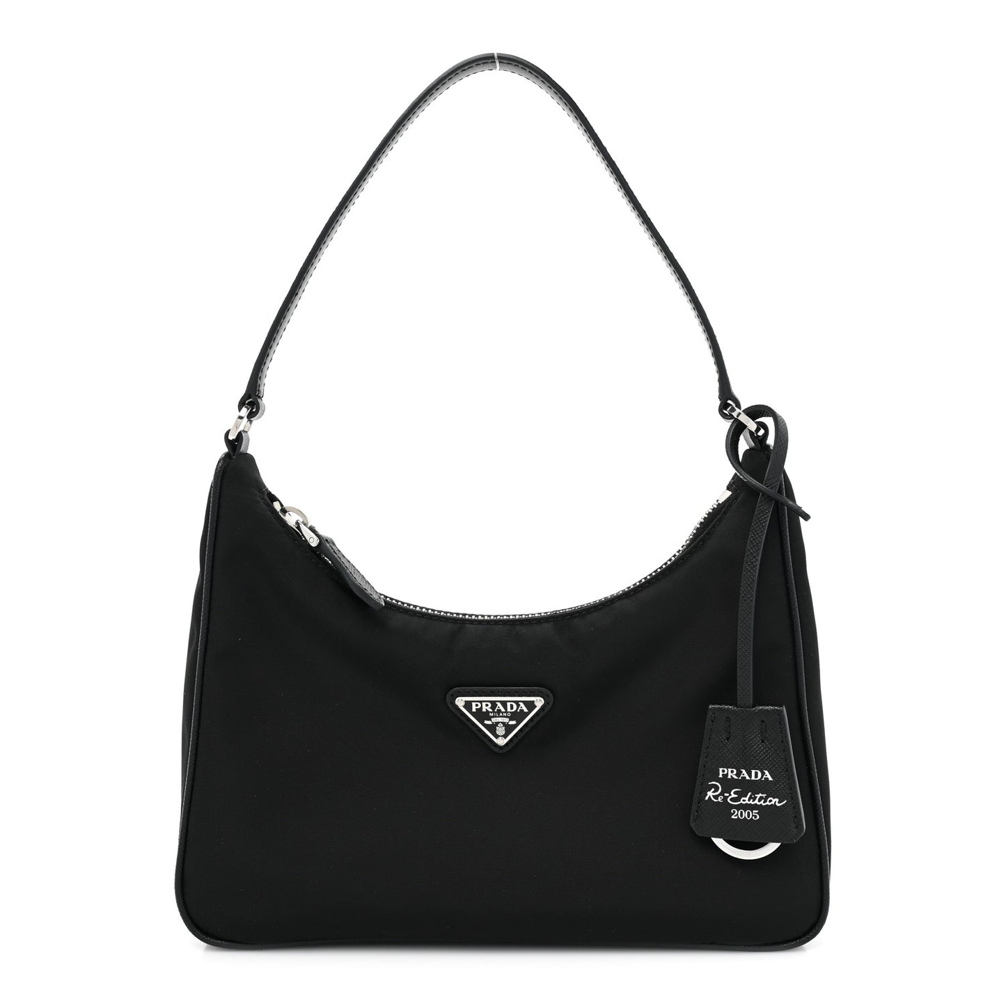 Tessuto Nylon Saffiano Mini Re-Edition 2005 Bag Black