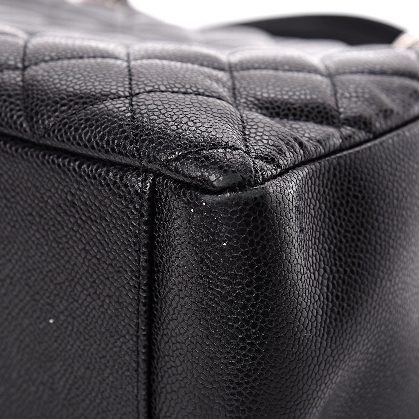 Caviar Quilted Grand Shopping Tote GST Black