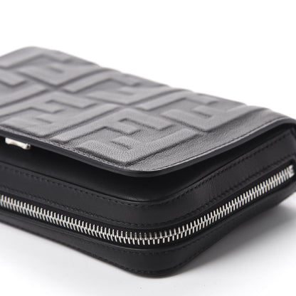 Fendi Nappa FF 1974 Embossed Mini Expandable Flap Bag Black 7 of 10