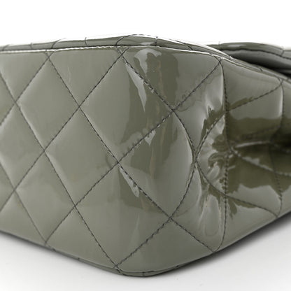 Chanel Patent Quilted Jumbo Double Flap Light Green 10 of 16