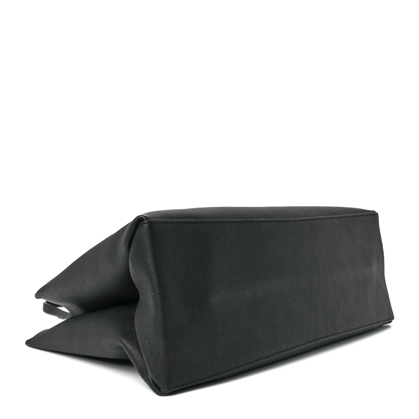 Grained Calfskin Lockme Shopper Black