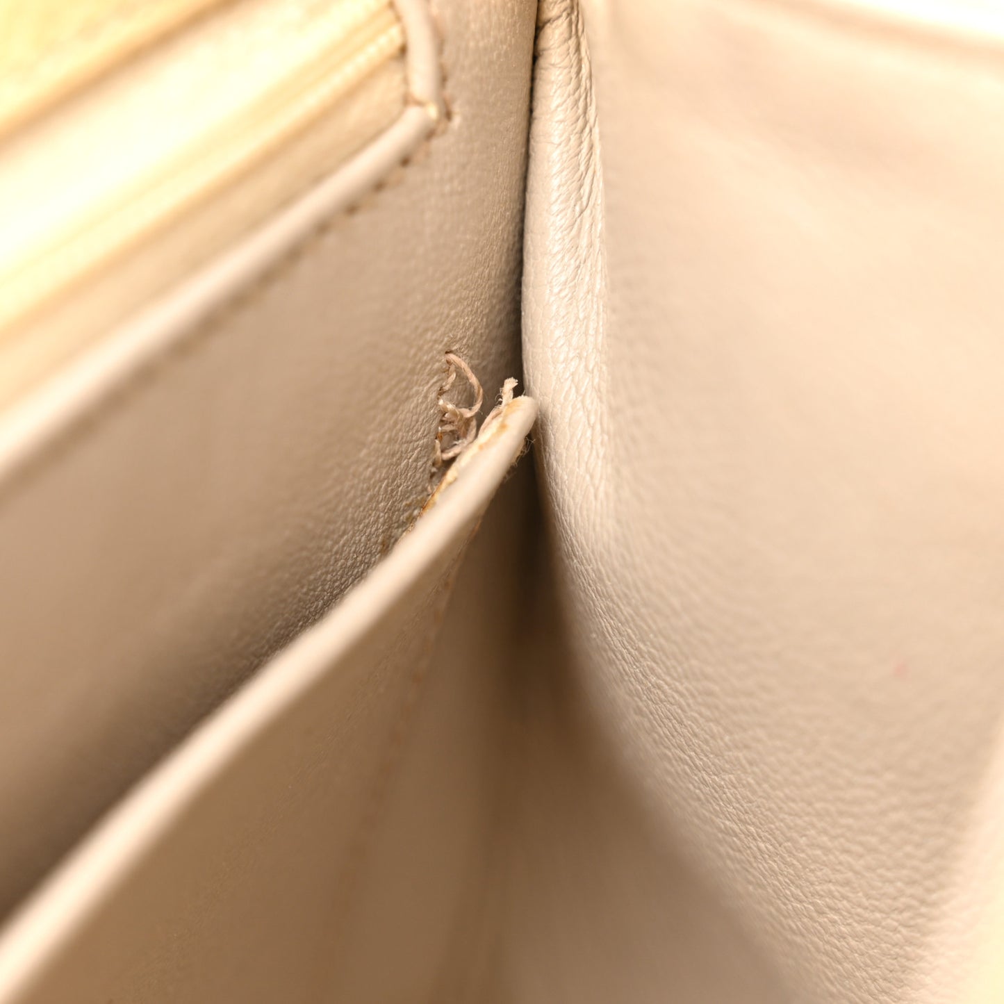 Caviar Quilted Small Single Flap Beige