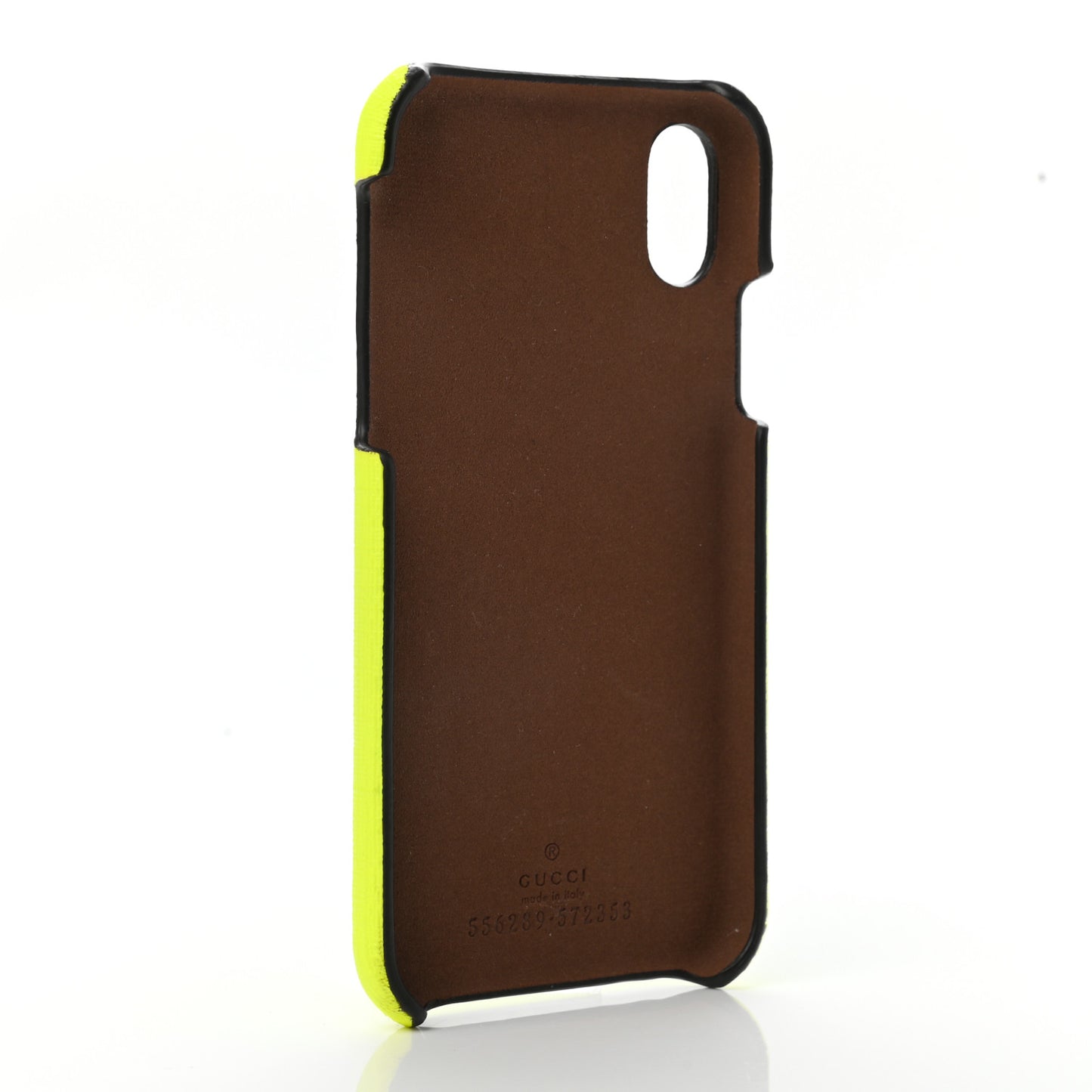 Rubber Logo iPhone Xs Case Yellow Fluo Green