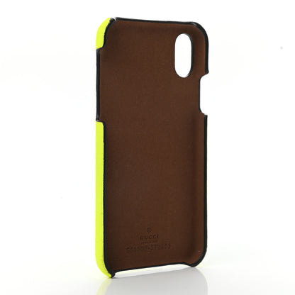 Gucci Rubber Logo iPhone Xs Case Yellow Fluo Green 2 of 4