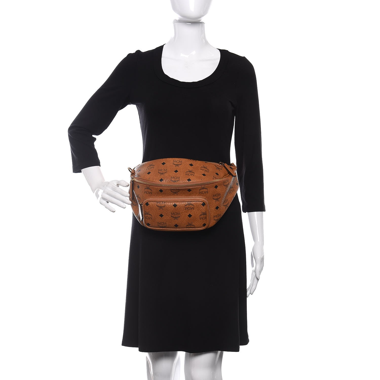 MCM Visetos Medium Belt Bag Cognac 2 of 9