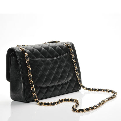 Chanel Caviar Quilted Jumbo Double Flap Black 3 of 7