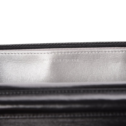 Chanel Lambskin Camellia Embossed Wallet On Chain WOC Black 7 of 10