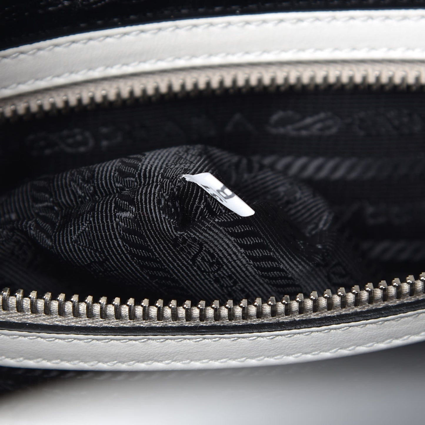 City Calfskin Racing Logo Bowler White Black