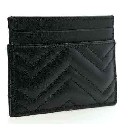 Gucci Calfskin Matelasse GG Marmont Card Holder Black 3 of 7