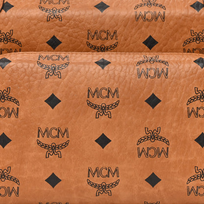 MCM Visetos Small Soft Berlin Multifunction Crossbody Cognac 9 of 14