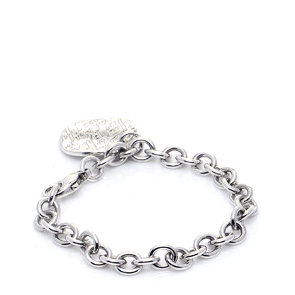 Tiffany Sterling Silver Notes Round Tag Charm Bracelet 3 of 7