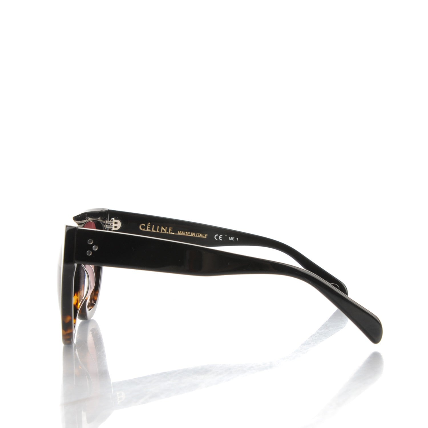 Celine Shadow Sunglasses CL 41026/S Black Havana 2 of 4