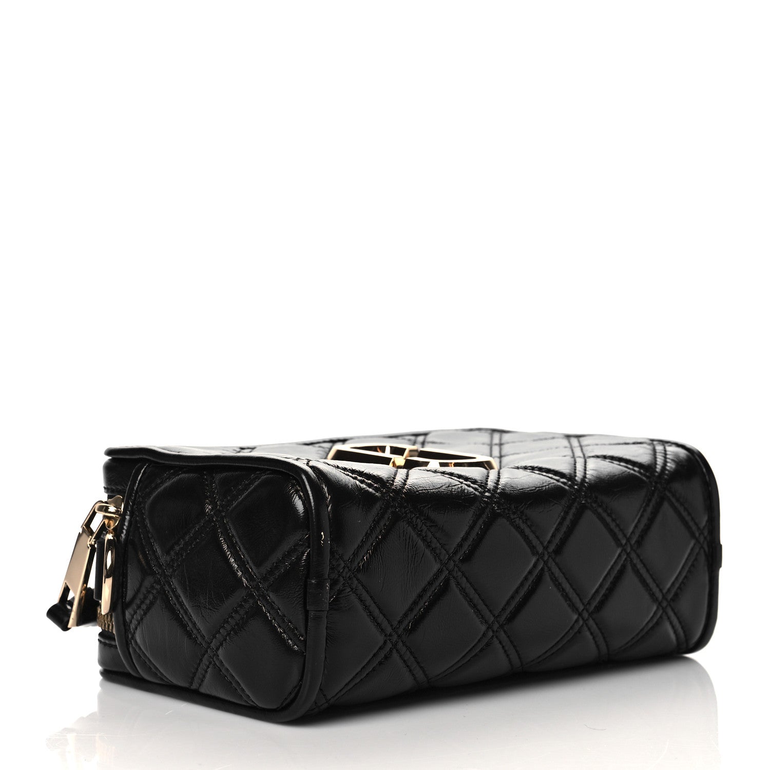 Marc Jacobs Natural Grain Calfskin Quilted The Softshot 21 Bag Black 4 of 10