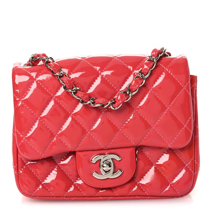 Chanel Patent Quilted Mini Square Flap Pink 1 of 11