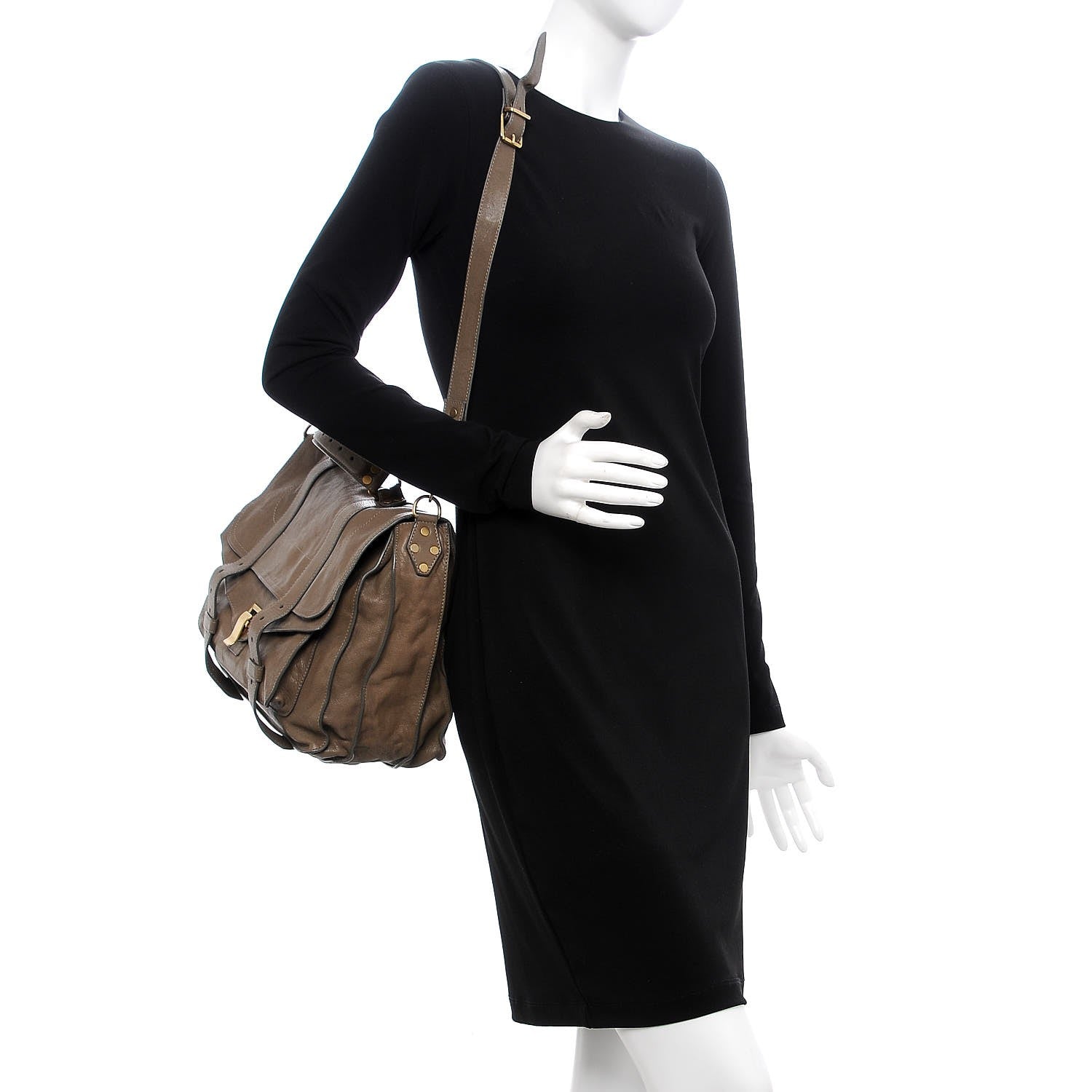 Proenza Schouler Lambskin Large PS1 Satchel Smoke 2 of 8