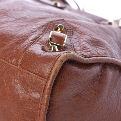 Balenciaga Agneau Classic Gold Hardware City Marron Cognac 10 of 14