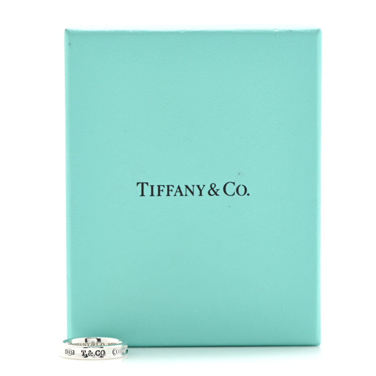 Tiffany Sterling Silver Narrow 1837 Band Ring 53 6.25 5 of 5