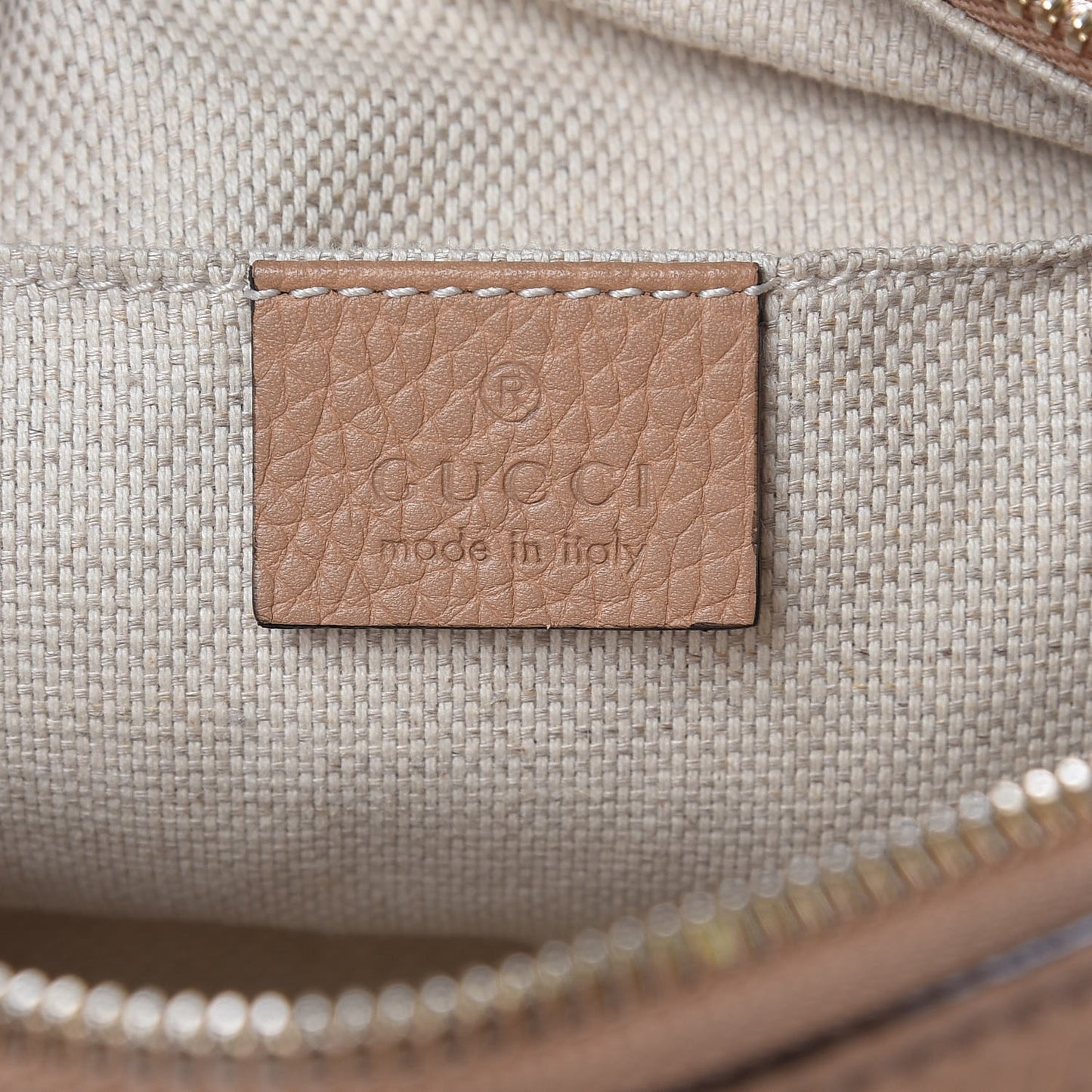Pebbled Calfskin Small Soho Disco Bag Rose Beige