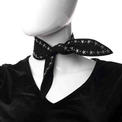 Saint Laurent Suede Studded Star Choker Black 2 of 5