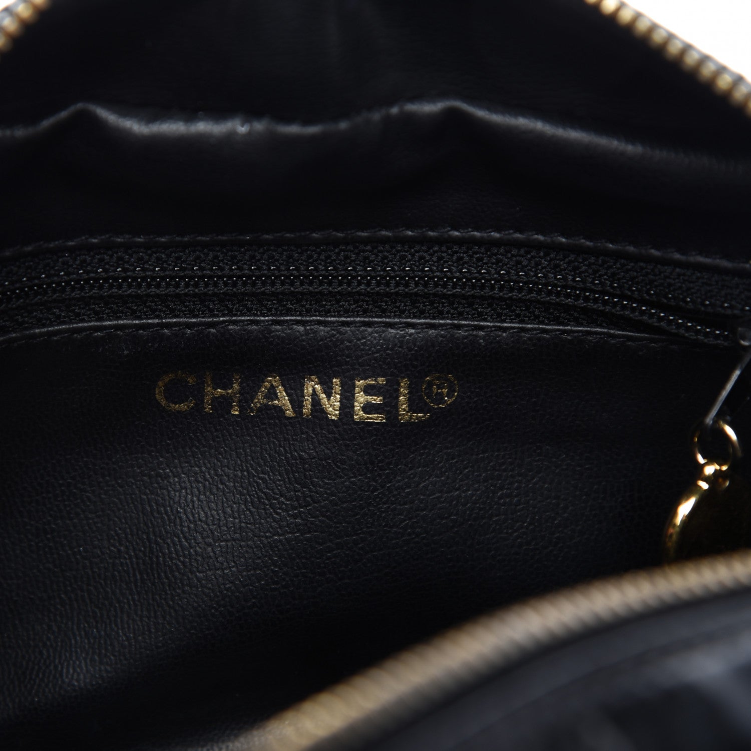 Chanel Lambskin Quilted Cosmetic Case Black 8 of 9