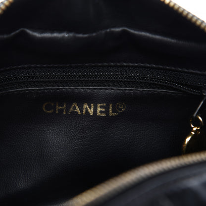 Chanel Lambskin Quilted Cosmetic Case Black 8 of 9