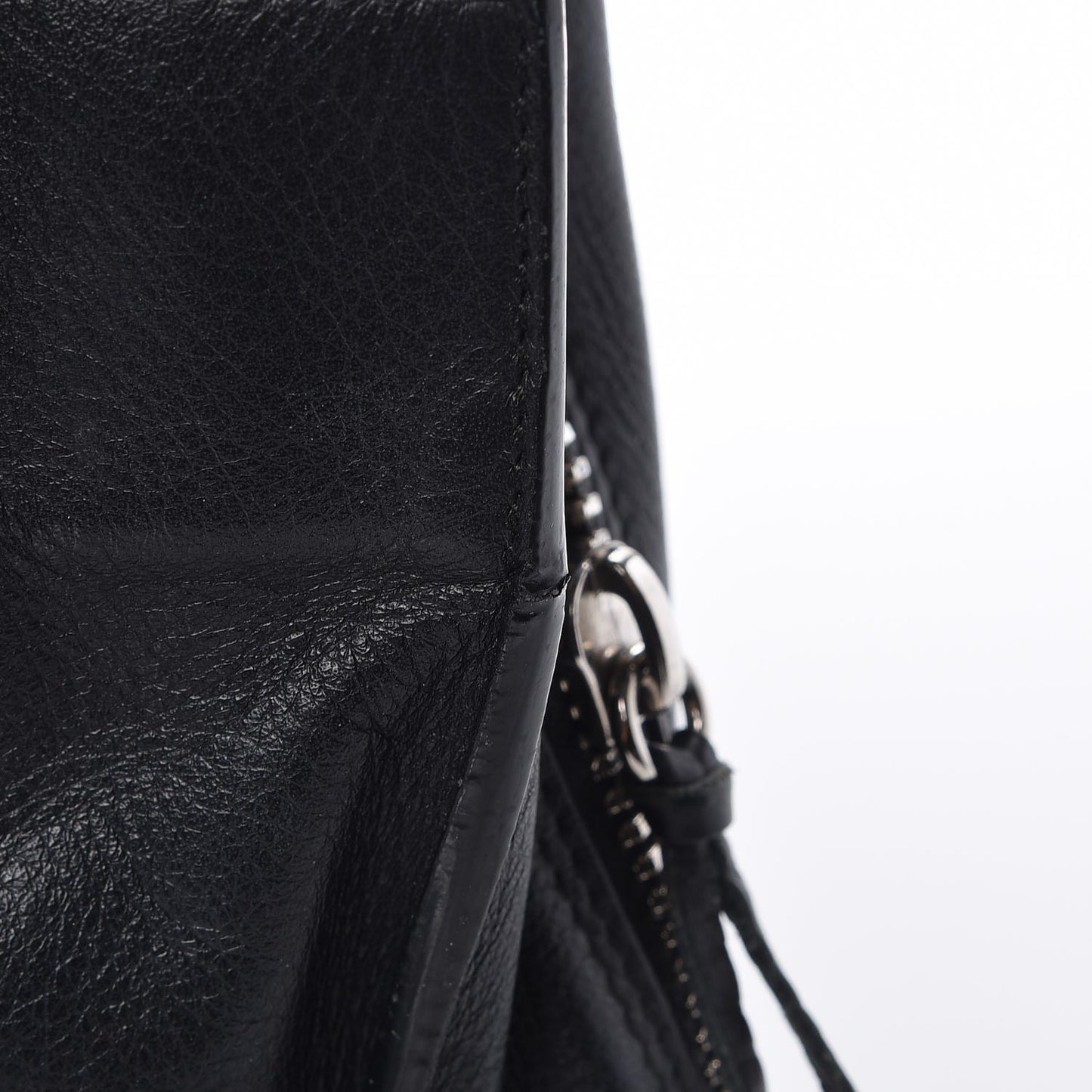 Calfskin Papier Mini A4 Zip Around Tote Black