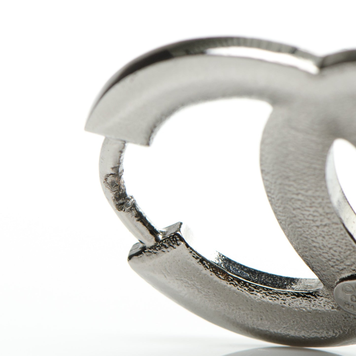 Ruthenium Crystal Baguette CC Bracelet Silver Red