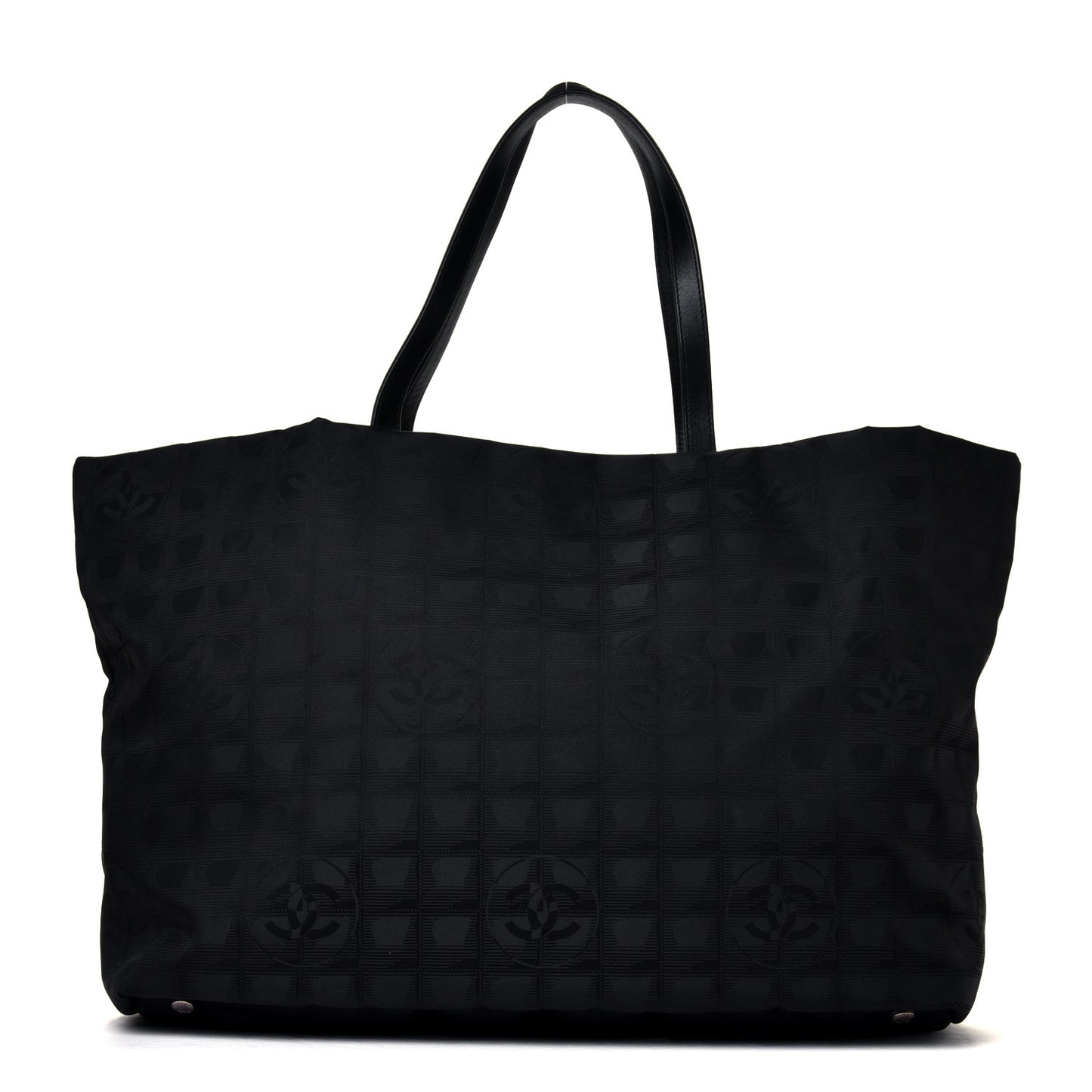 Nylon Large Travel Tote Black