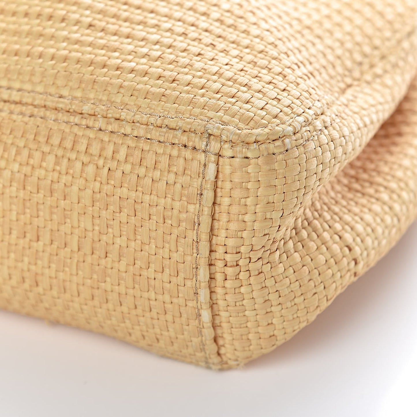 Woven Straw Raffia Wooden Handle Bag