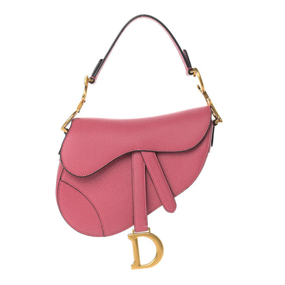 Christian Dior Grained Calfskin Mini Saddle Bag Dusty Pink 1 of 11