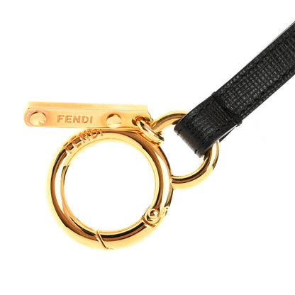 Fendi Fox Fur Pom Pom Bag Charm Black White 3 of 4