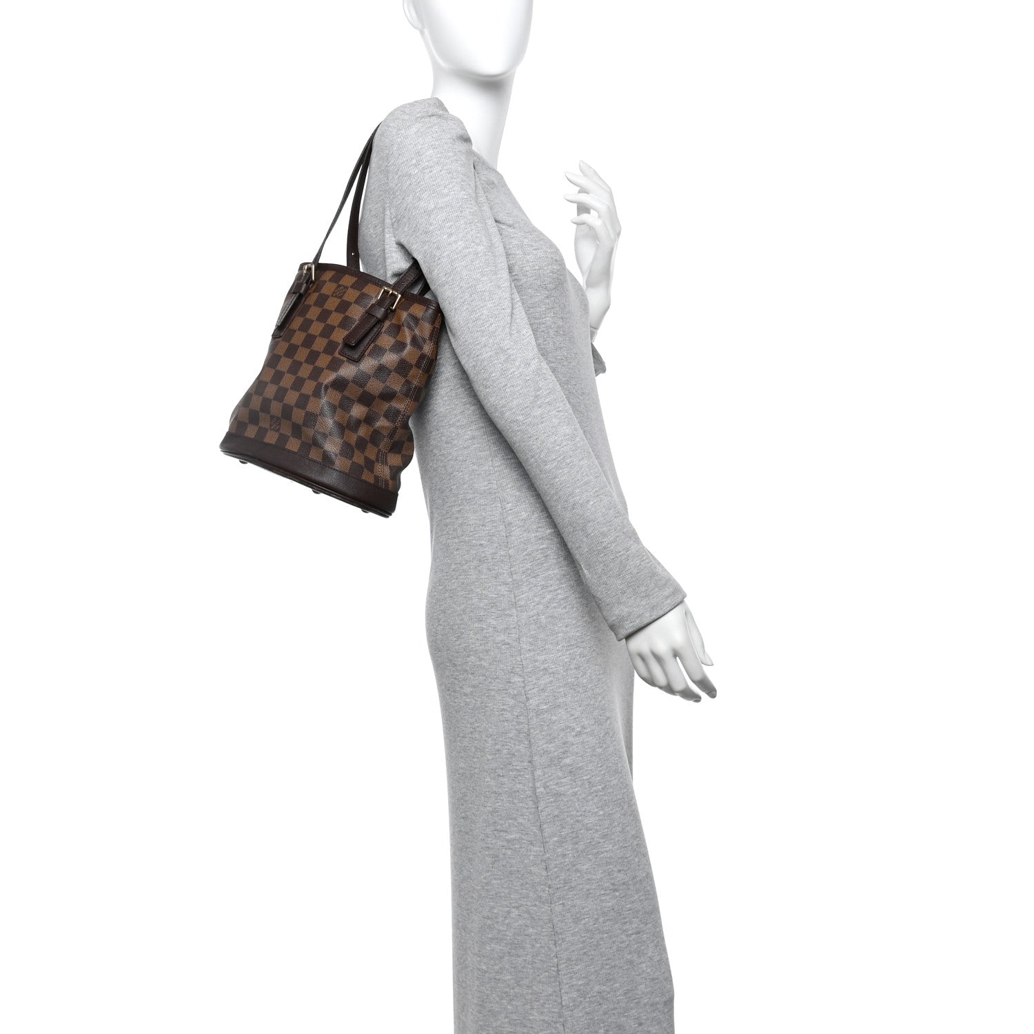 Louis Vuitton Damier Ebene Marais Bucket 23 3 of 13