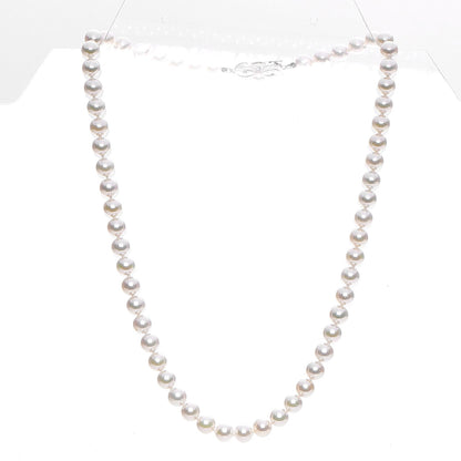 Mikimoto 18K White Gold Pearl 6mm Strand Akoya Necklace 16 3 of 10