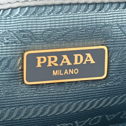Prada Re-Nylon Saffiano Duet Bucket Crossbody Bag Fiordaliso 6 of 10