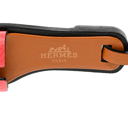 Hermes Epsom Butler Calfskin Hunter Oran Nano Bag Charm Rose Texas 4 of 5